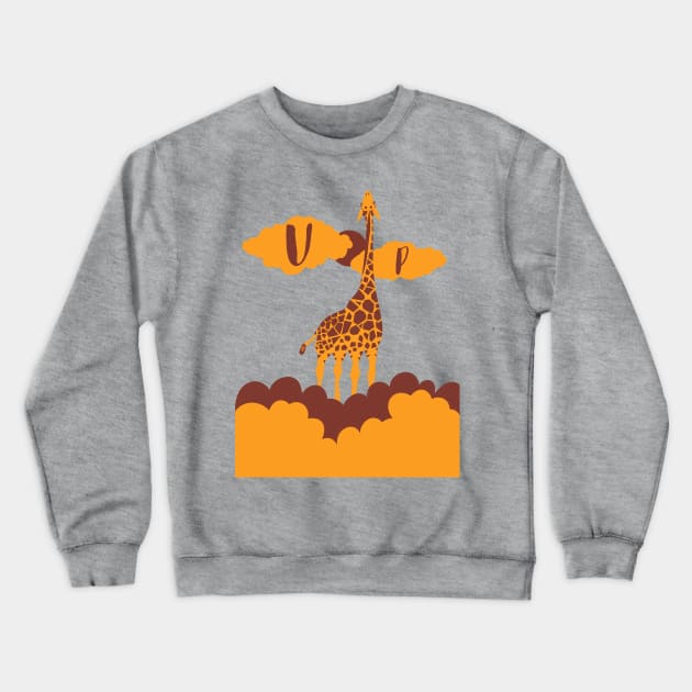 Up giraffe Crewneck Sweatshirt by Mimie20